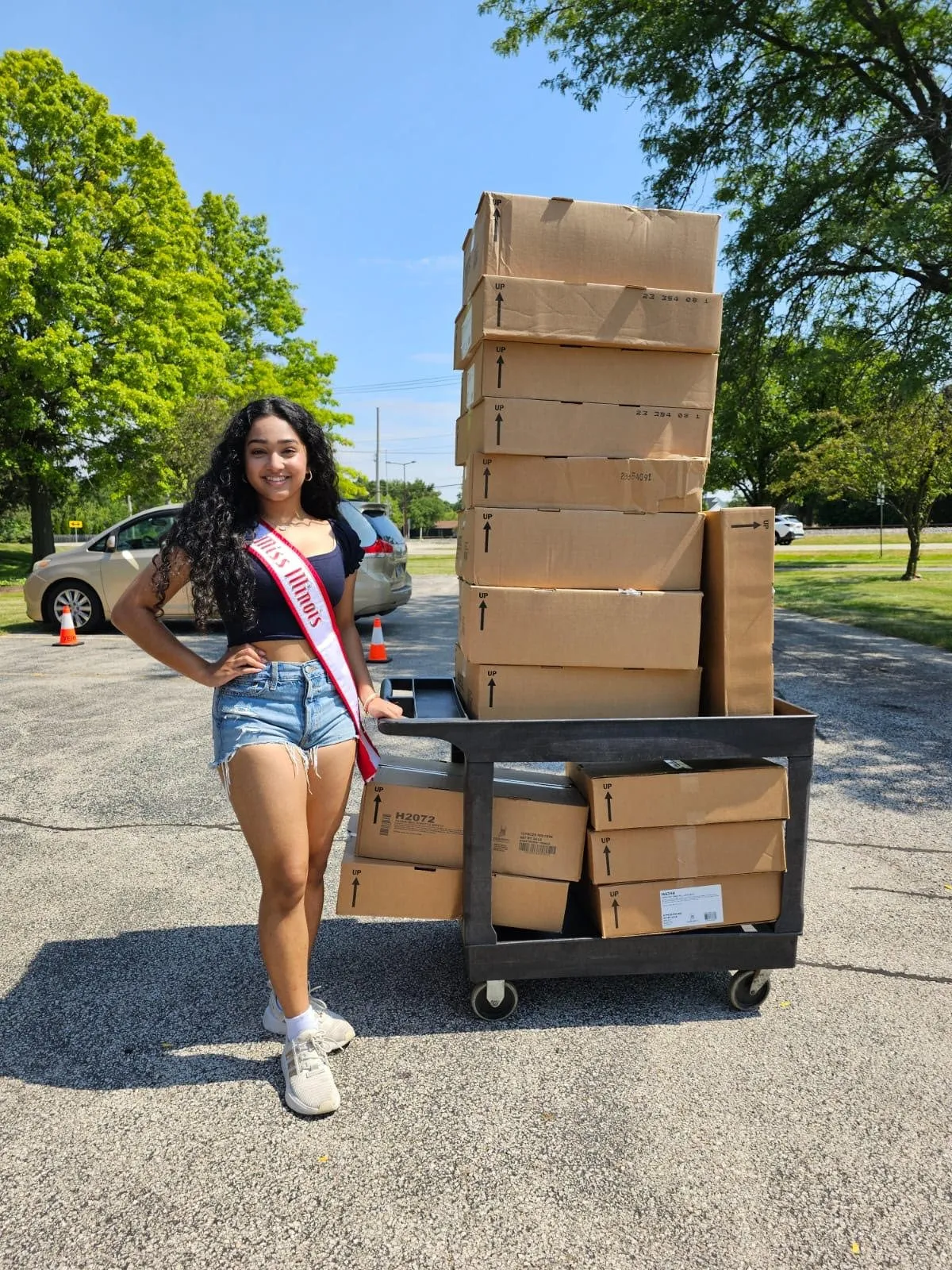 Donated food ready for delivery