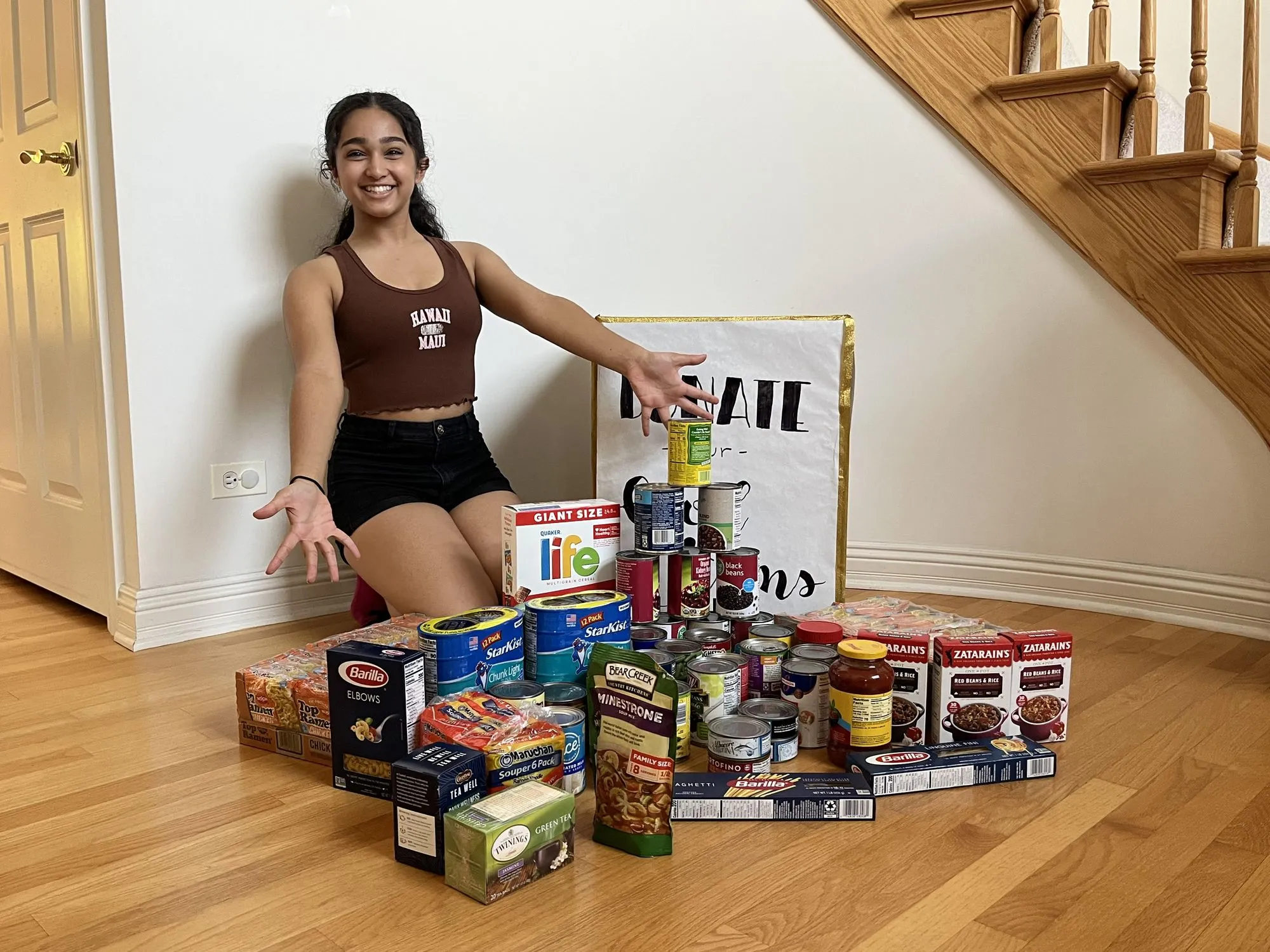 Fed Up With Hunger volunteers at a food drive