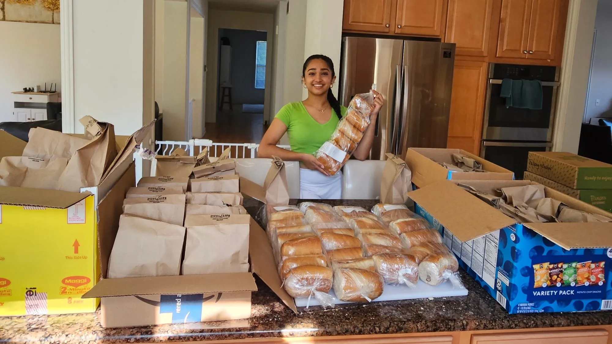 Sandwiches prepared for the PADS homeless shelter